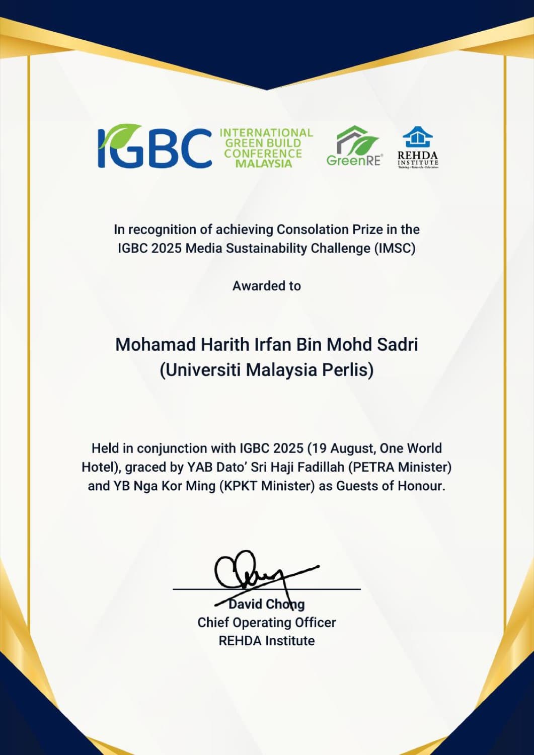 IGBC 2025: Media Sustainability Challenge, Consolation Prize